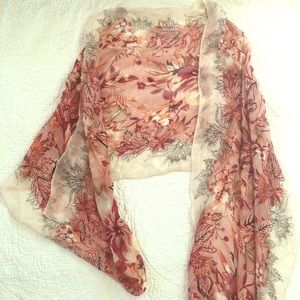 Silk floral scarf - White House Black Market